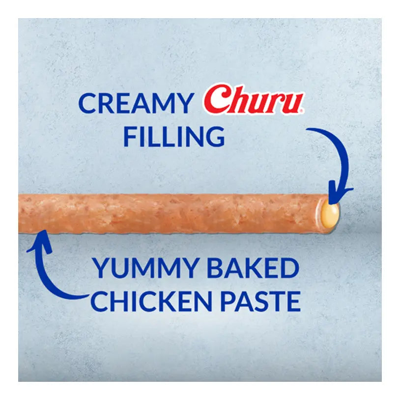 Snack Para Perro Churu Rolls Pollo - Queso 96 Gr - 8 Piezas