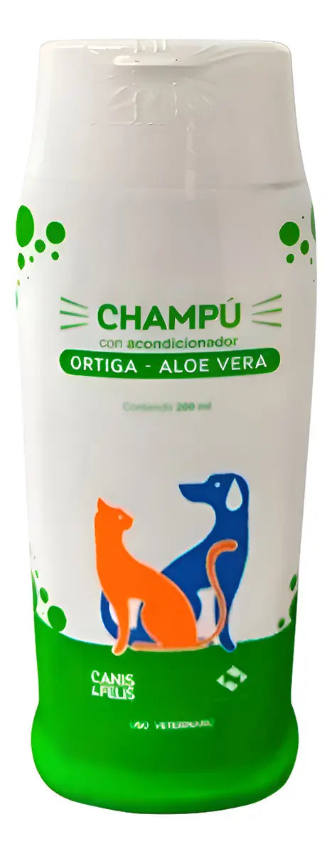 Champú 2 en 1 Canis & Felis Perro Gato Aloe Vera Ortiga 200ml