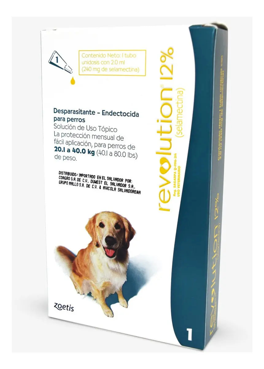 Revolution Zoetis Pipeta Antiparasitaria Perros 20 A 40 Kg