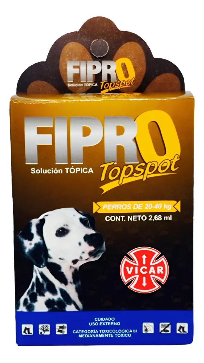 Fipro Top Spot Antipulgas De 20-40 Kg Perros Y A