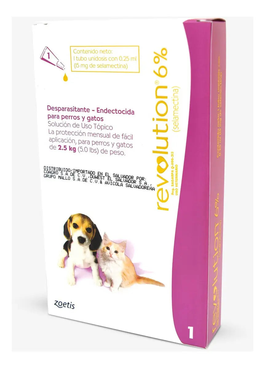Revolution Zoetis Pipeta Antiparasitaria Perro Hasta 2.5kg Spot On