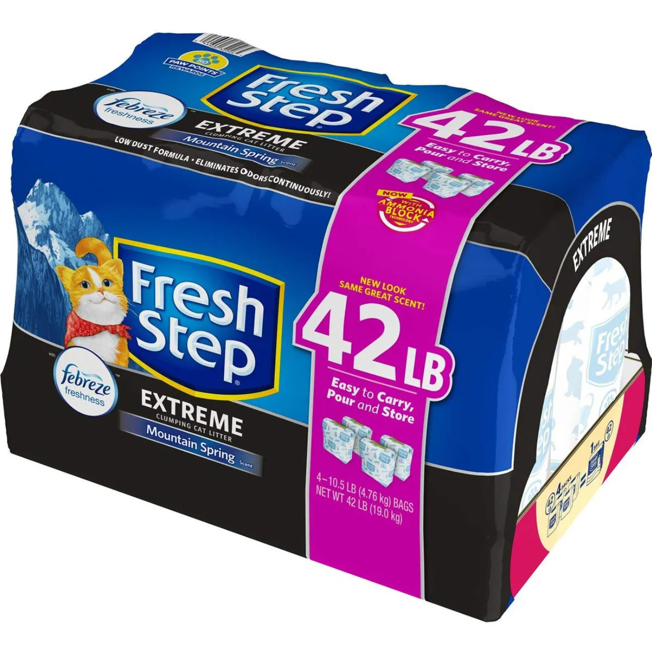 Fresh Step Arena para Gatos Control de Olores con Fragancia 4 Unidades / 19 kg / 42 lb