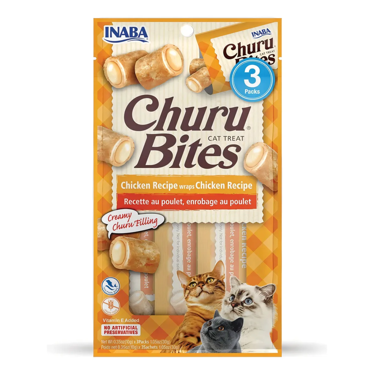 Snack Churu Bites para Gato, Pack de 3