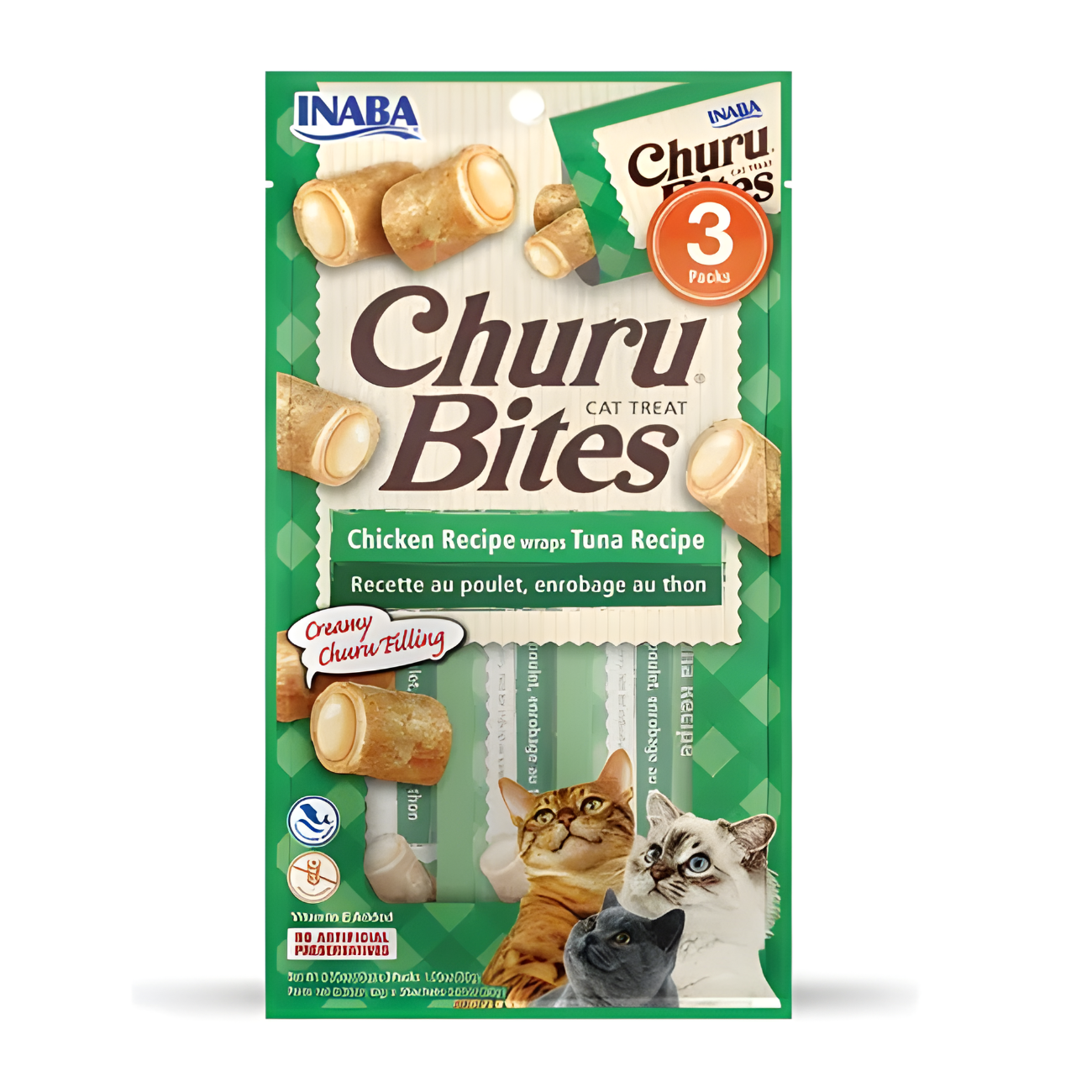Snack Churu Bites para Gato, Pack de 3