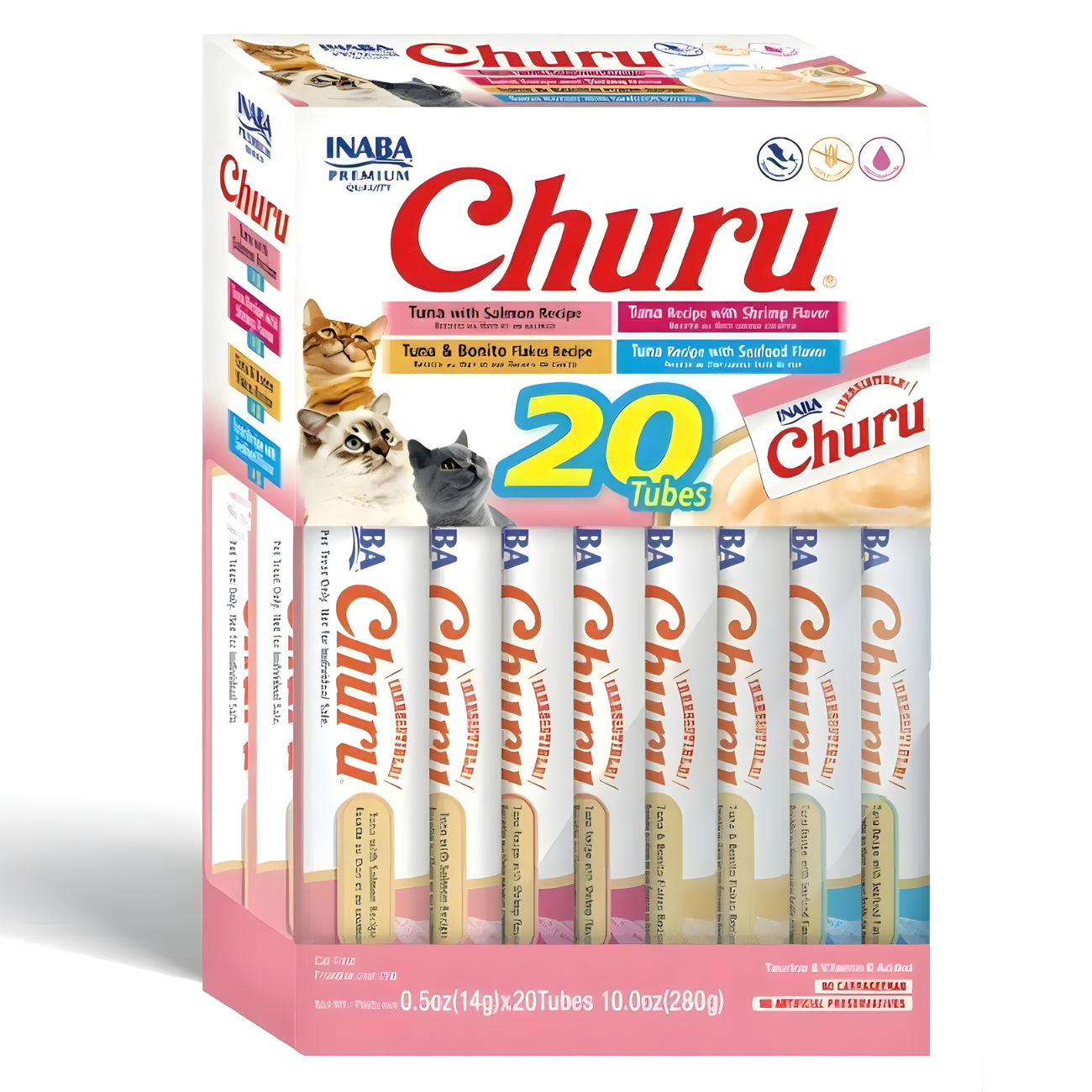 Snack Cremoso Churu Seafood mix, 20 tubitos