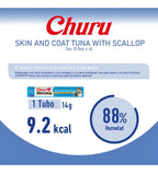 Snack Para Gatos Inaba Churu Skin Coat Atún Y Ostiones 56gr