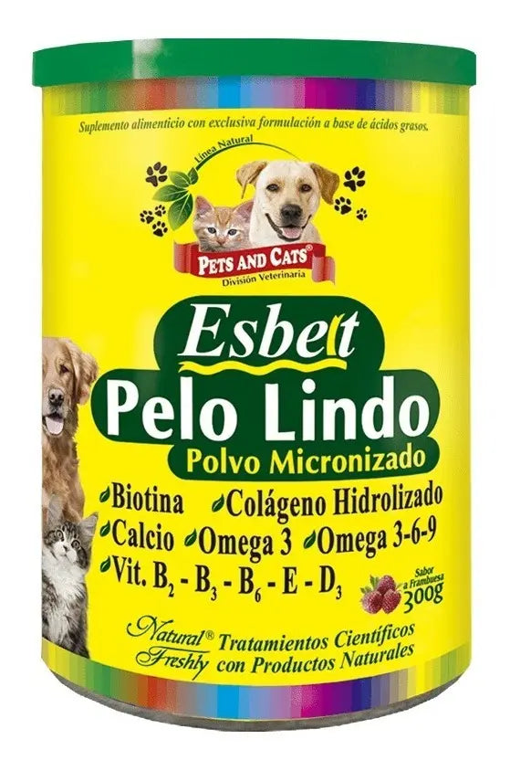 Pelo Lindo Vitamina En Polvo Esbelt X 300g Perro Y Gato