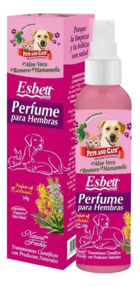 Perfume Para Mascotas Hembra Esbelt- 240 Ml- Perros Y Gatos