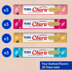 Snack Cremoso Churu Seafood mix, 20 tubitos