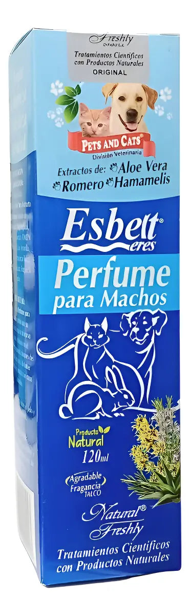Perfume Para Mascotas Esbelt Machos Perros Gatos 120 Ml