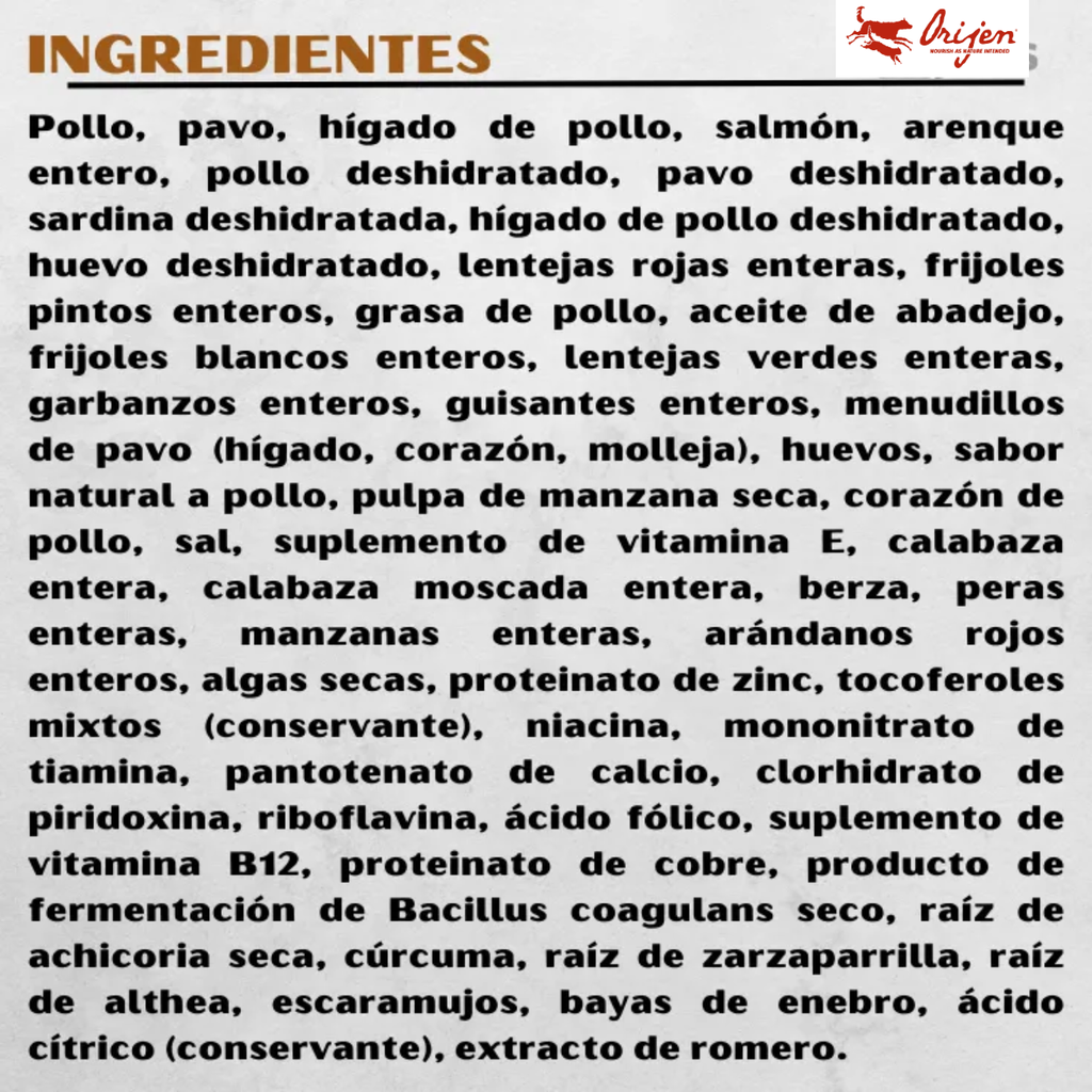 Orijen Puppy, Alimento seco para Cachorros