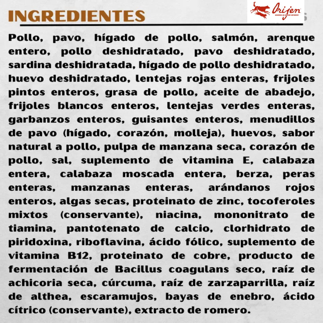 Orijen Puppy, Alimento seco para Cachorros