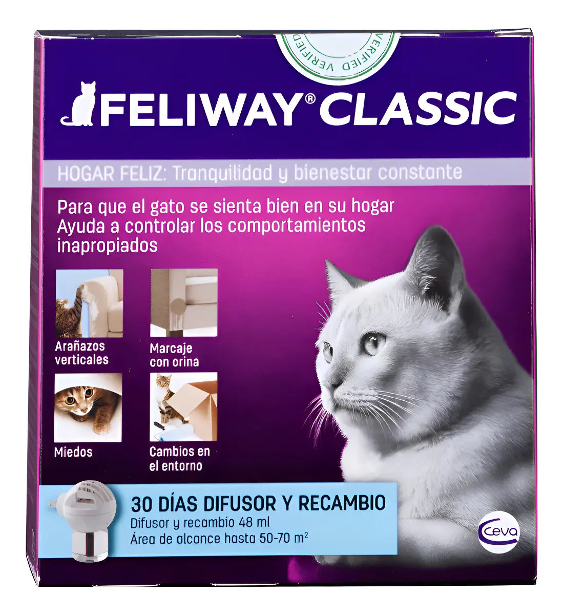 Difusor Feliway + Recarga Para Gatos 48ml Classic