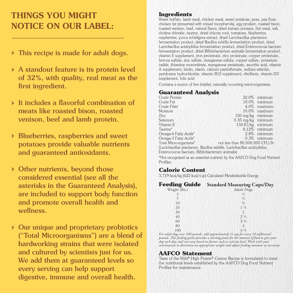Taste of the Wild High Prairie, Alimento seco para caninos