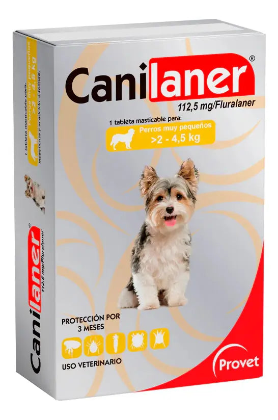Antipulgas Canilaner X 1 Tableta 112.5 Mg (2-4.5kg)