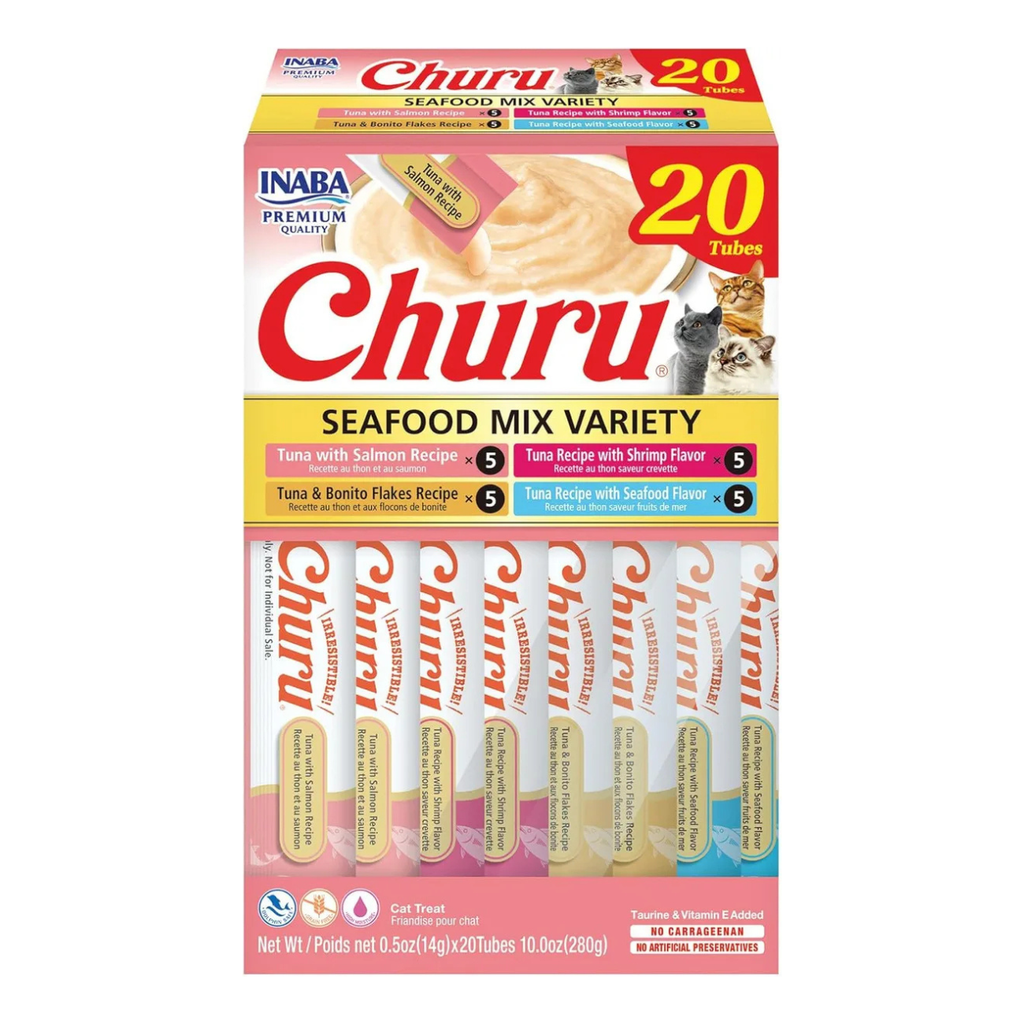 Snack Cremoso Churu Seafood mix, 20 tubitos