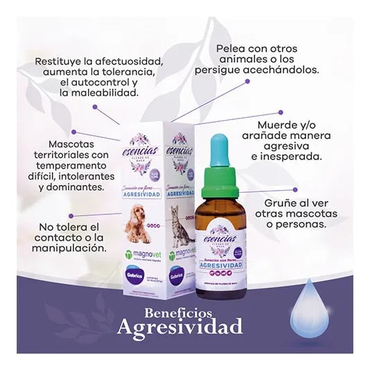 Esencias Florales Para Control De Agresividad En Perros Y Ga