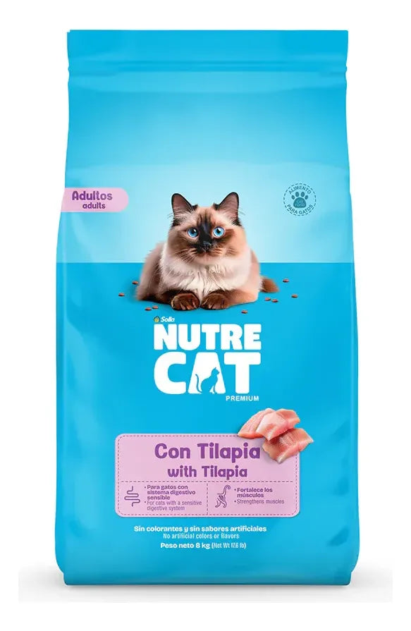 Nutre Cat Tilapia 8 Kg Alimento Para Gatos Adultos Ya