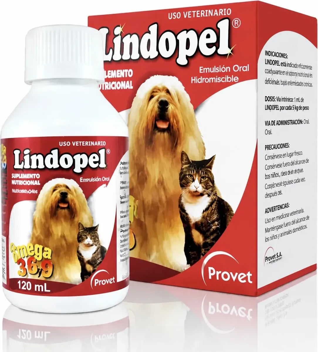 Lindopel Emulsion Suplemento Alimenticio Perros Gatos 120ml