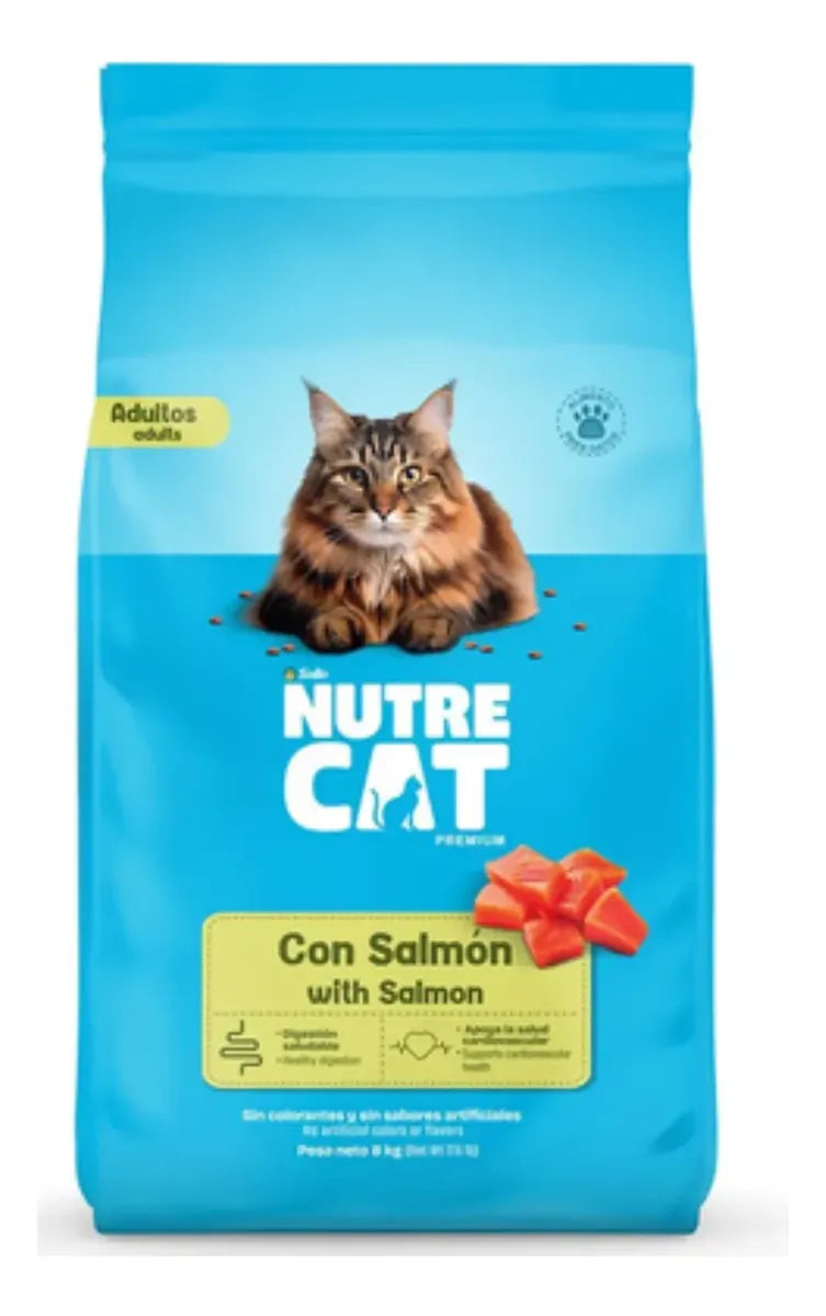Nutre Cat Salmón 8 Kg - Alimento Para Gatos Adultos Ya