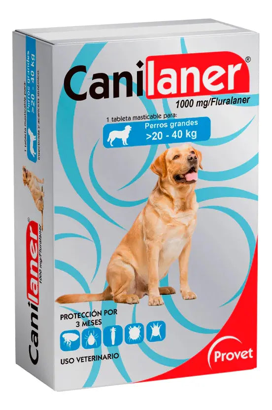 Antipulgas Canilaner X 1 Tableta 1000 Mg (20-40 Kg)