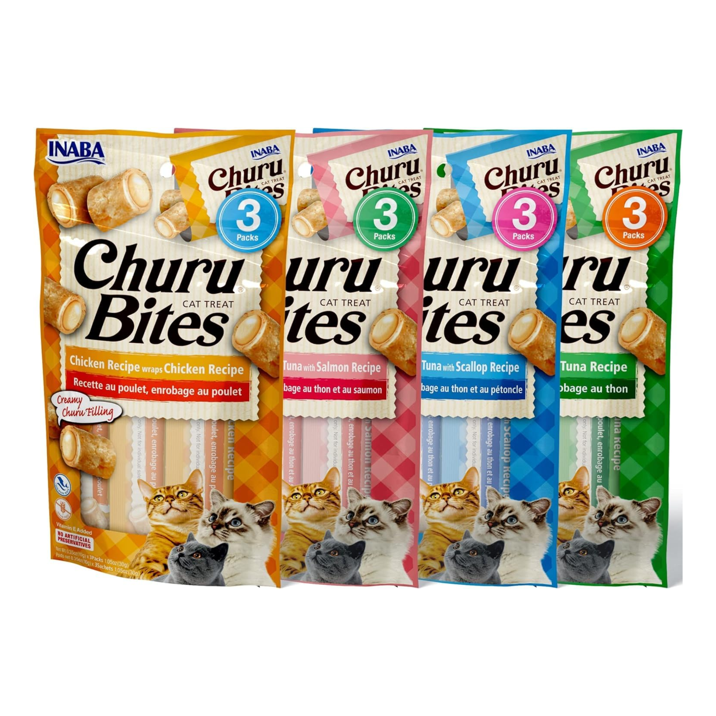 Snack Churu Bites para Gato, Pack de 3