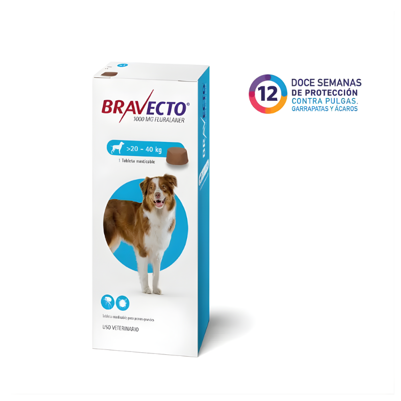 Bravecto 12 Semanas - Perros De 20 Hasta 40 Kg