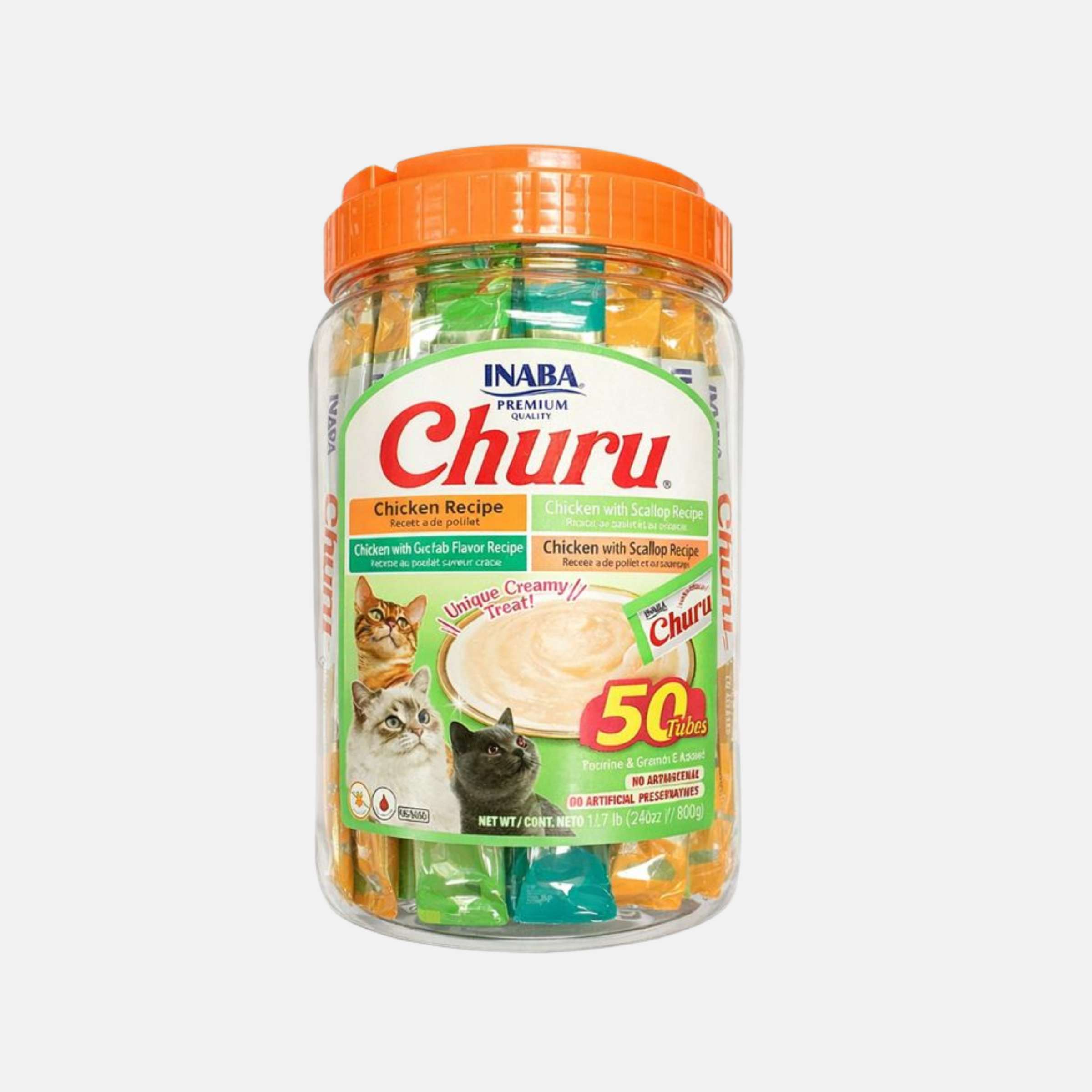 Churu Cremoso Gatos Sabor Pollo – Bombonera x50 Tubitos