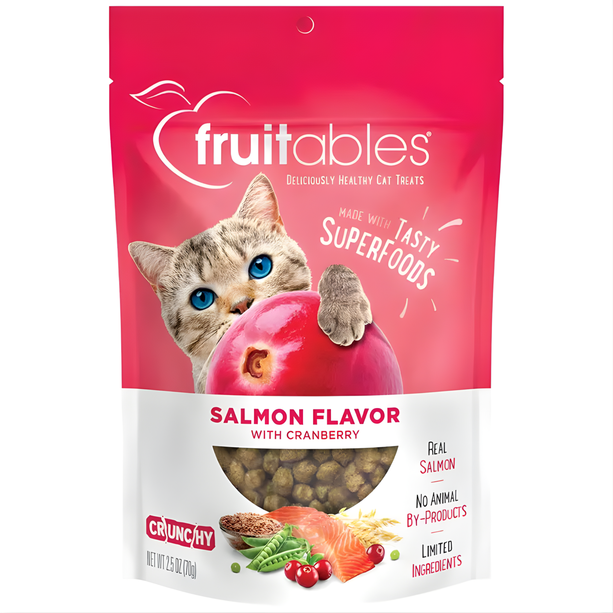Fruitables Snack Para Gato Salmon Y Arandanos
