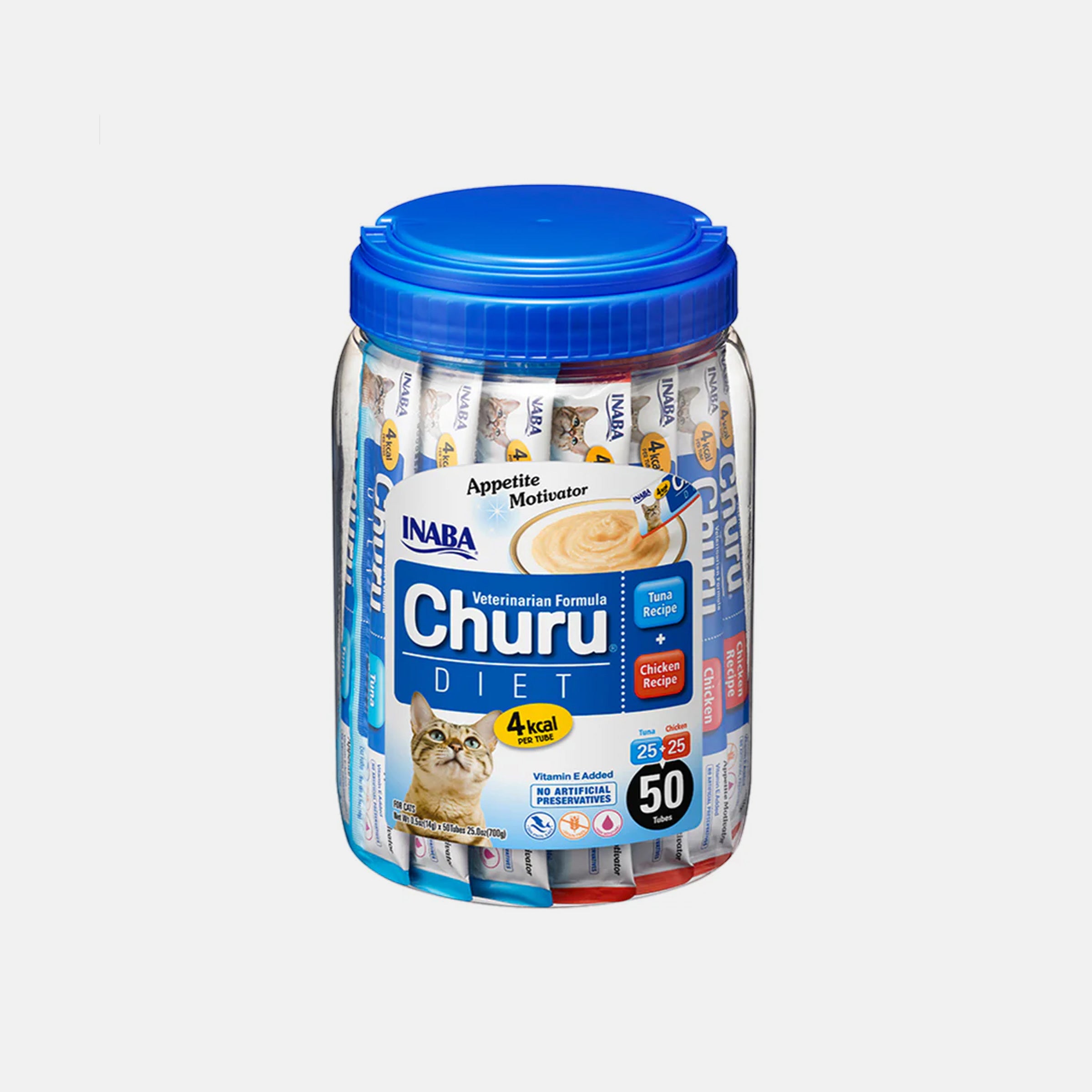 Churu Diet Snack Cremoso Gatos Sabor Pollo & Atún x 50